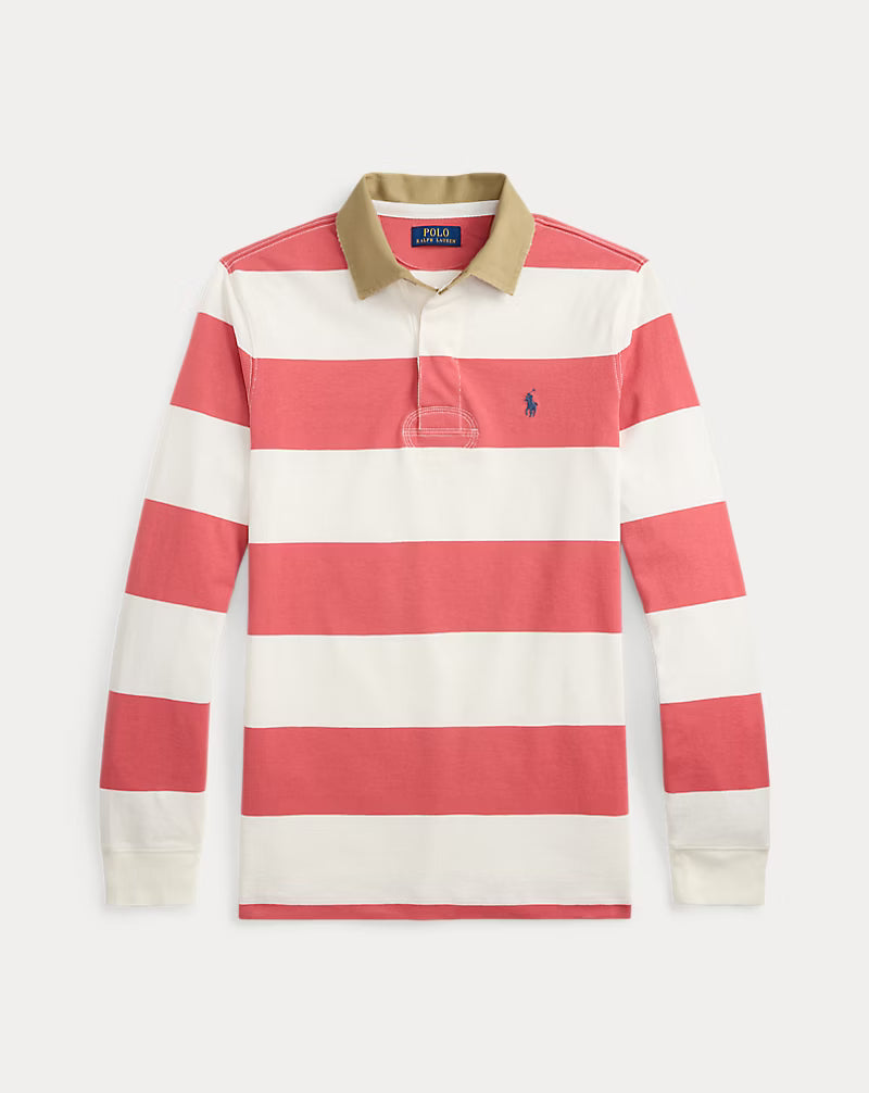Classic Fit Khaki-Collar Rugby Shirt