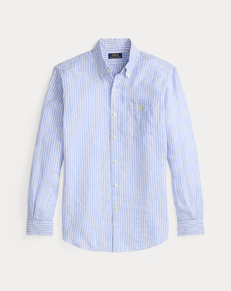 Classic Fit Striped Linen Shirt