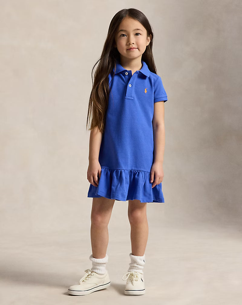 Cotton Mesh Polo Dress