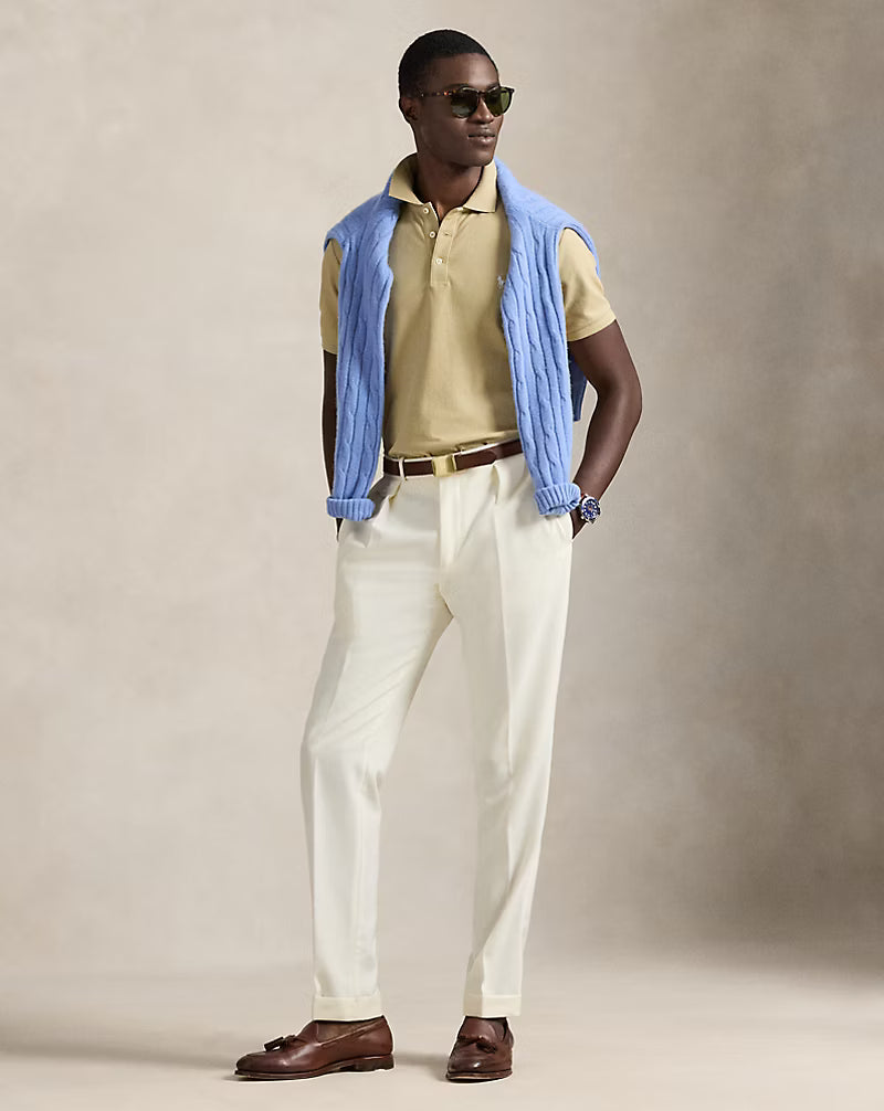 Custom Slim Fit Honeycomb-Mesh Polo