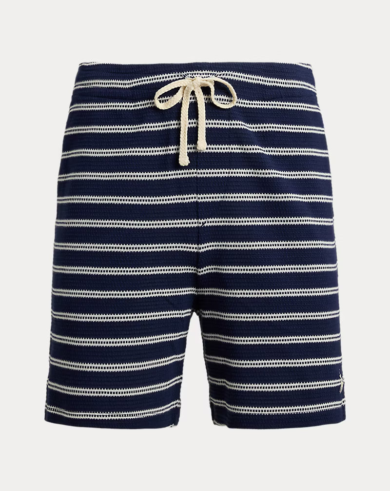 6-Inch Striped Pointelle-Ribbed Short