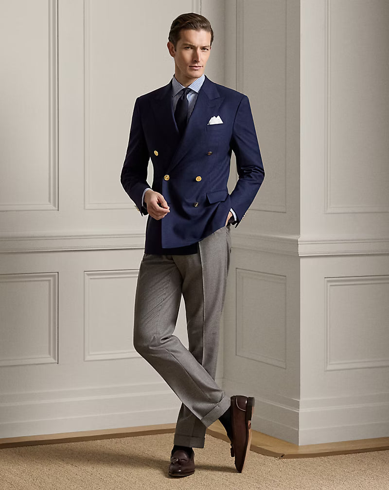 Gregory Hand-Tailored Wool Serge Blazer