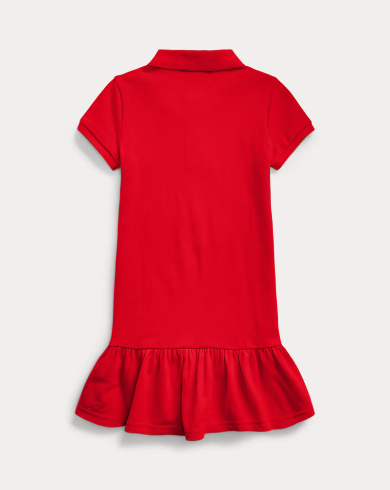 Cotton Mesh Polo Dress