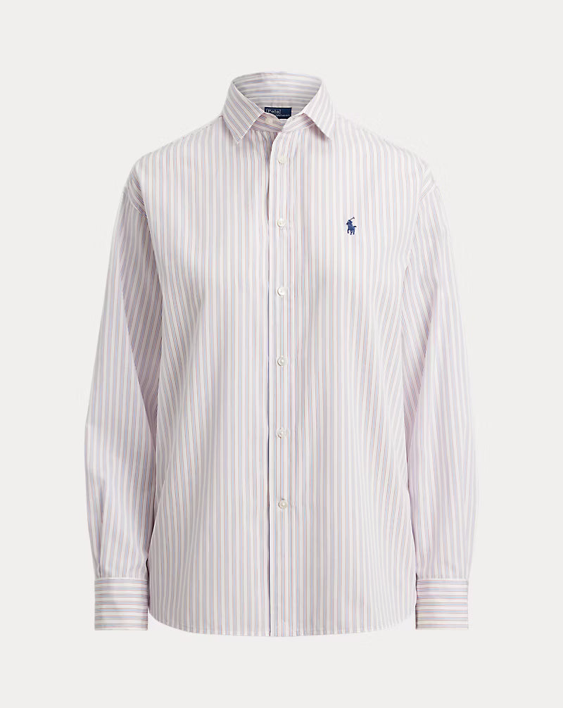 Relaxed Fit Striped Cotton Shirt