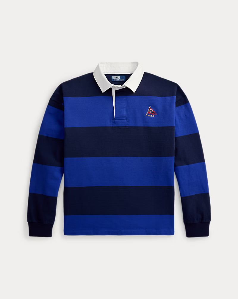 Big Fit Striped Jersey Rugby Shirt