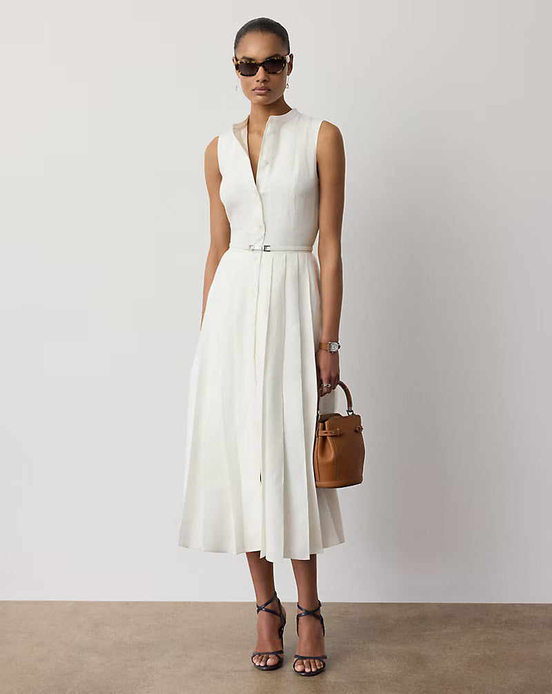 Kennedi Linen Sleeveless Day Dress