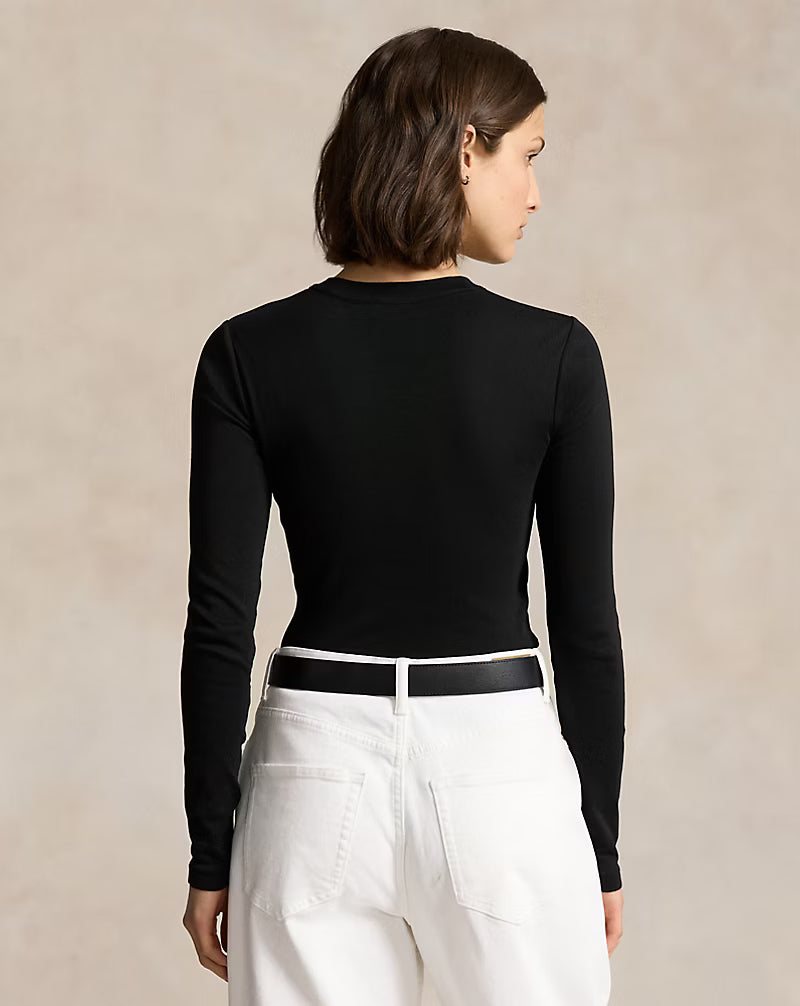 Slim Fit Cotton Long-Sleeve Tee