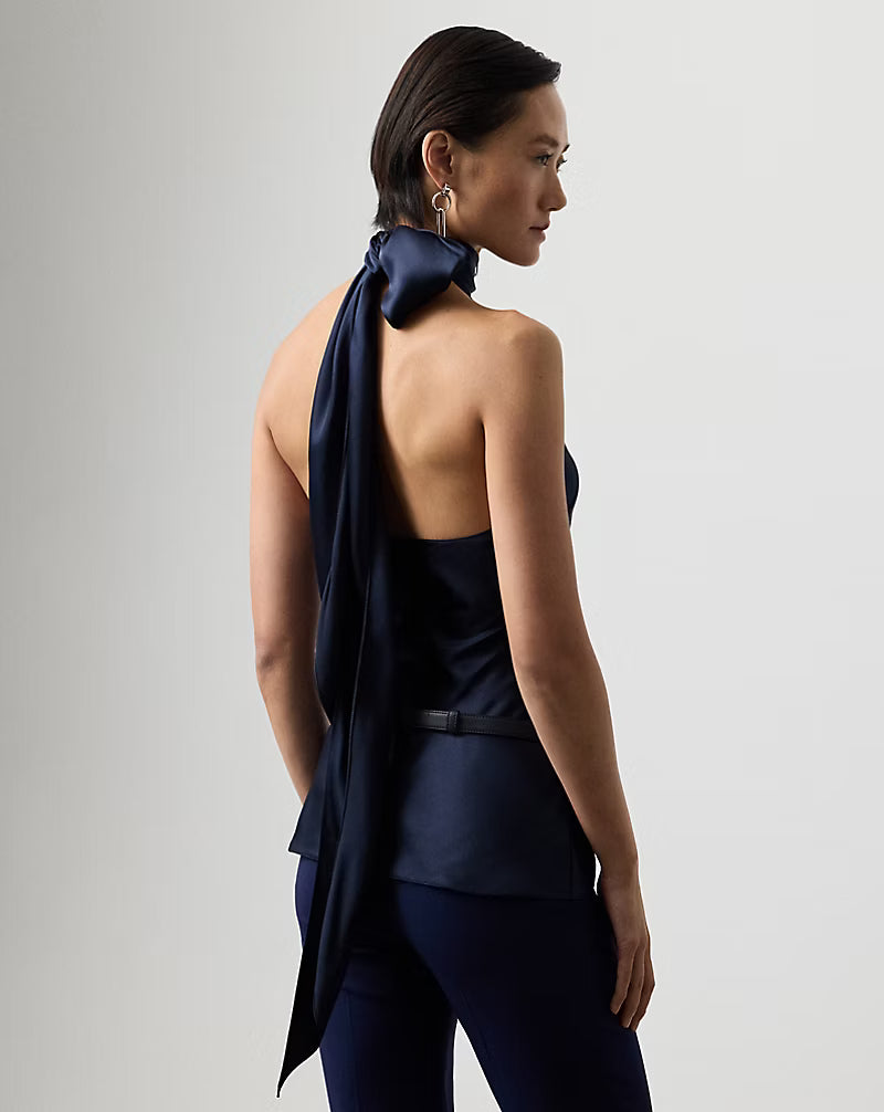 Chilton Stretch Silk Charmeuse Top