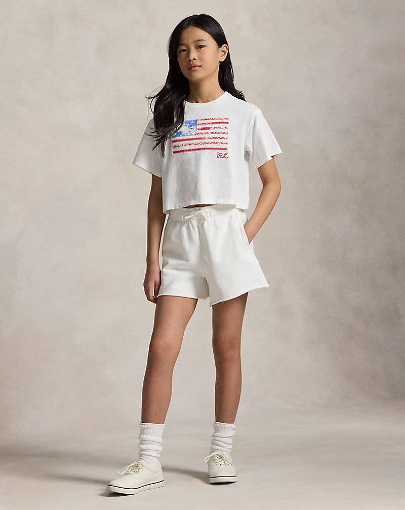 Floral Flag Cotton Jersey Boxy Tee