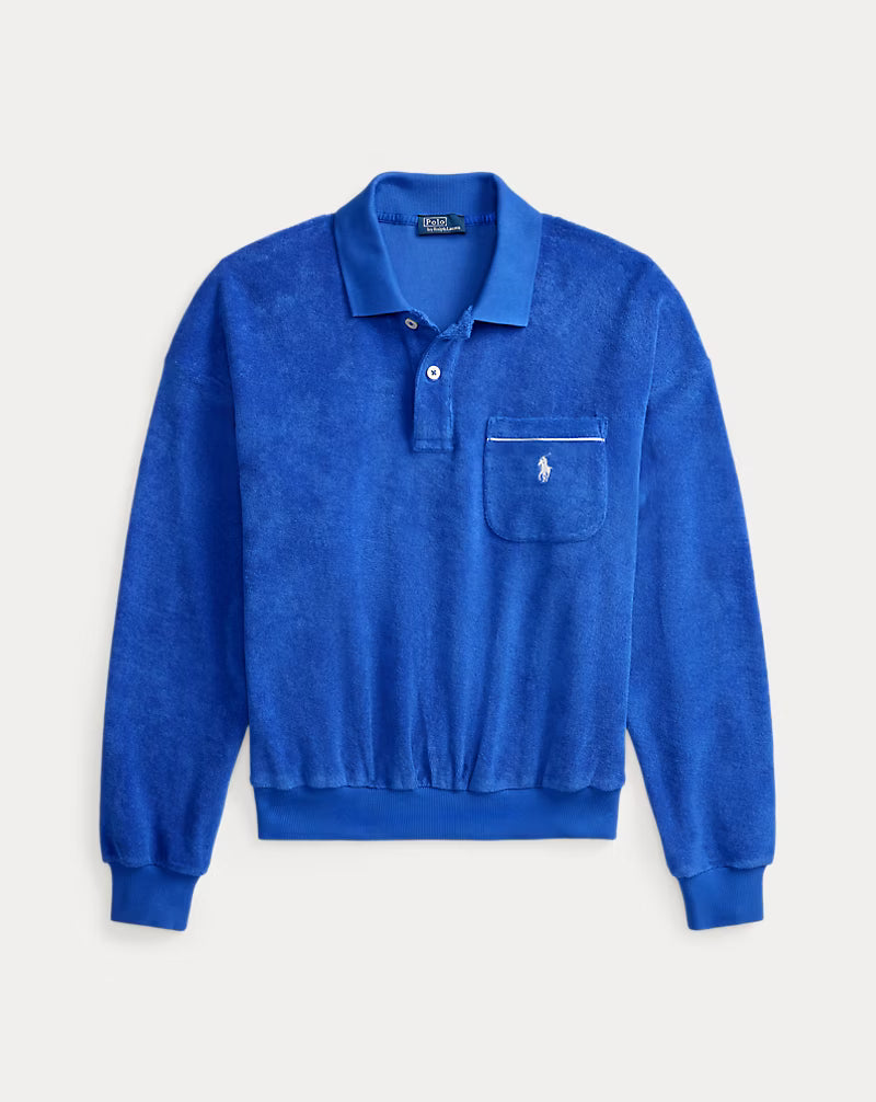 Terry Long-Sleeve Polo Shirt