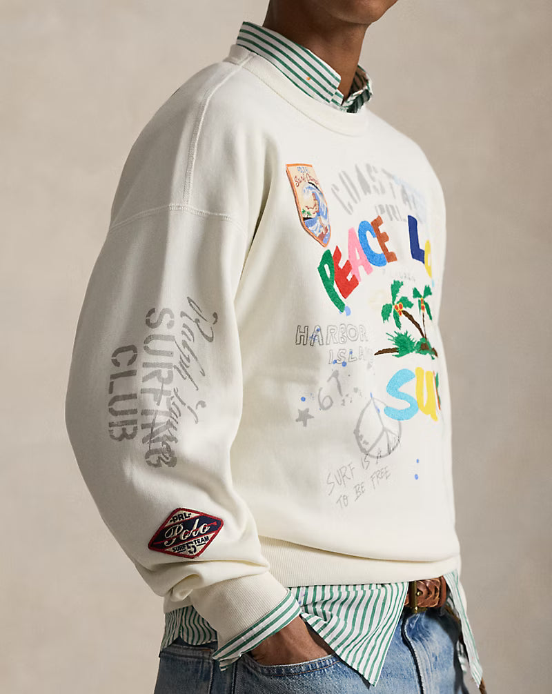 Vintage Fit Peace Love Surf Sweatshirt