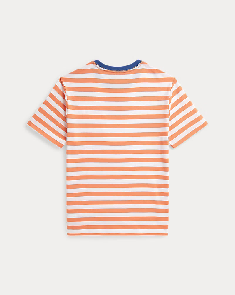Striped Cotton Jersey Pocket Tee