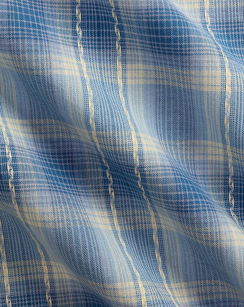 Classic Fit Plaid Camp Shirt