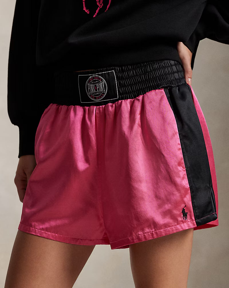 Pink Pony Satin Boxing Short