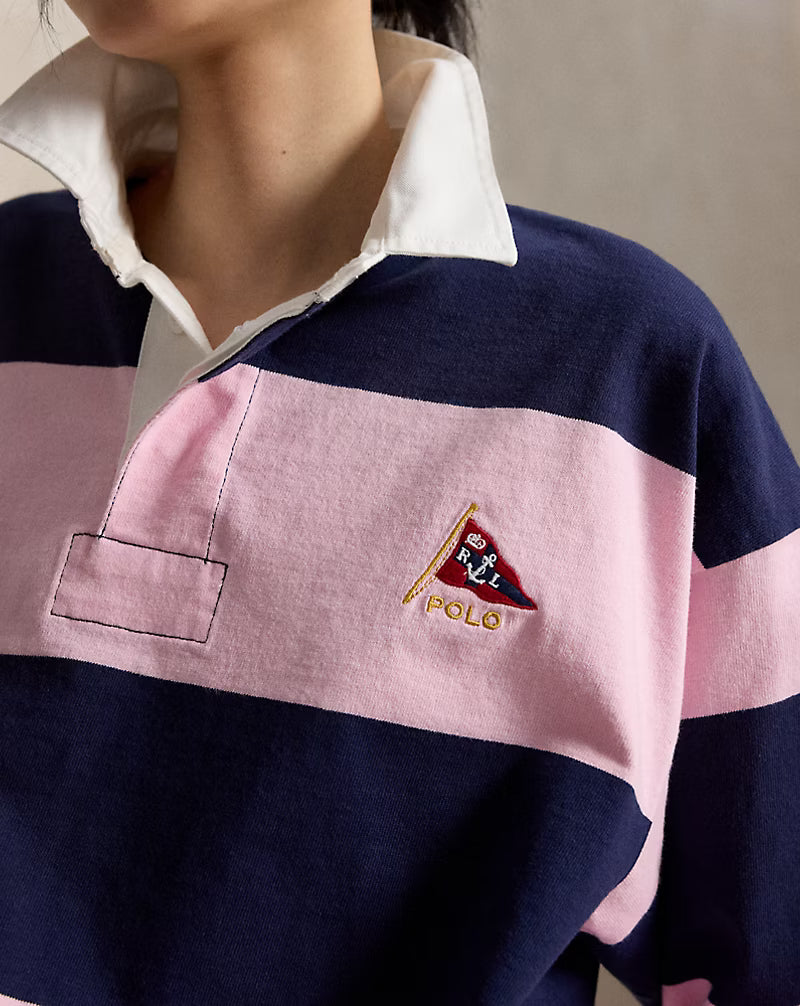 Big Fit Striped Jersey Rugby Shirt