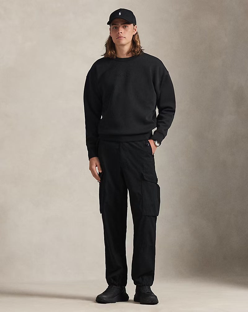 Relaxed Fit Logo Double-Knit Sweatshirt