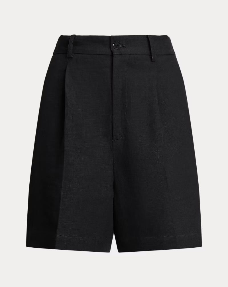 Tracy Pleated Linen Short
