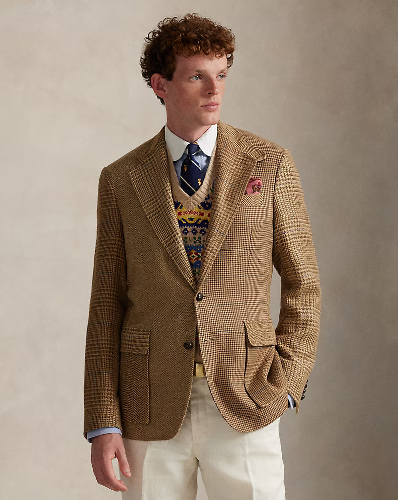 The RL67 Patchwork Linen-Blend Jacket