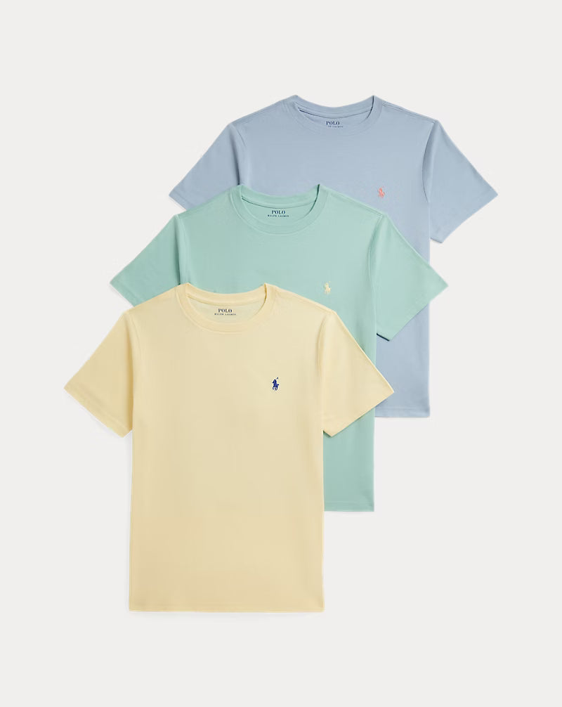 Cotton Jersey Crewneck Tee 3-Pack