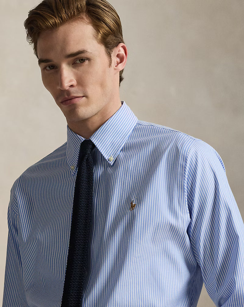 Custom Fit Striped Pinpoint Oxford Shirt