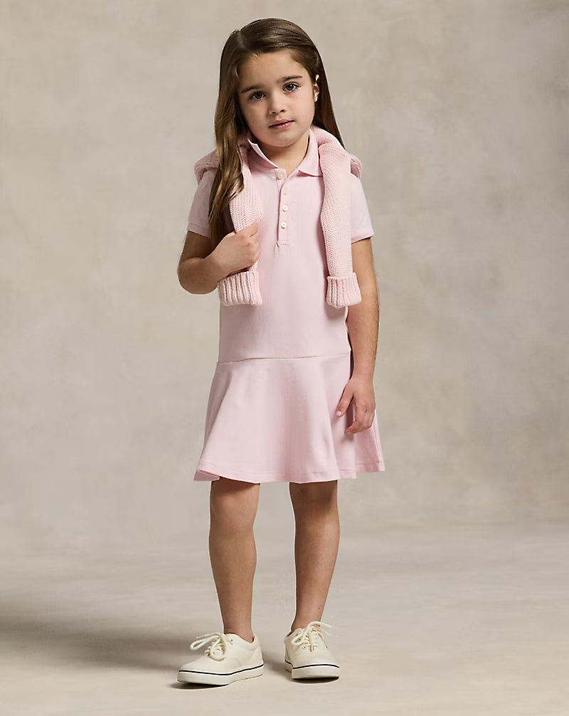 Stretch Mesh Polo Dress