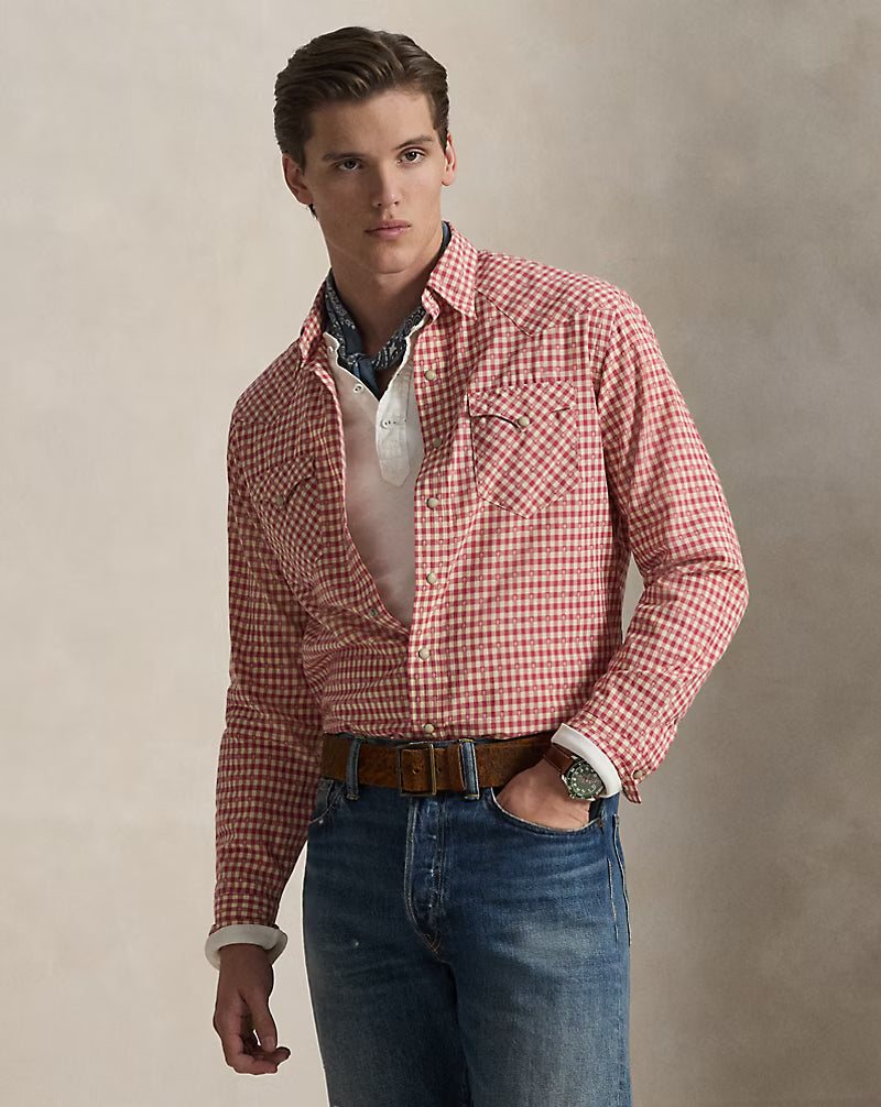 Classic Fit Checked Western Shirt