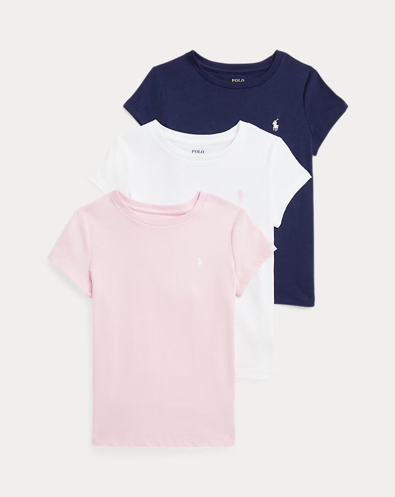 Cotton Jersey Crewneck Tee 3-Pack