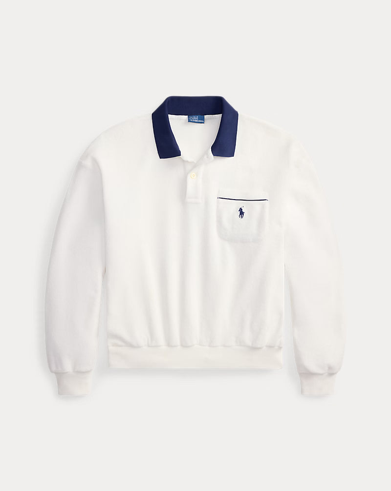 Terry Long-Sleeve Polo Shirt