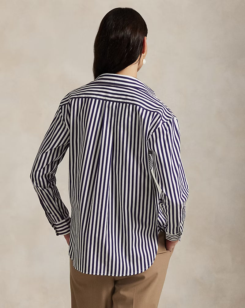 Relaxed Fit Striped Cotton Shirt