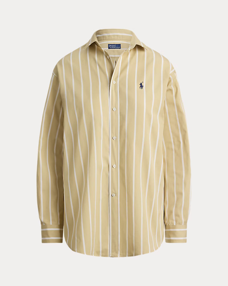 Relaxed Fit Striped Cotton Shirt