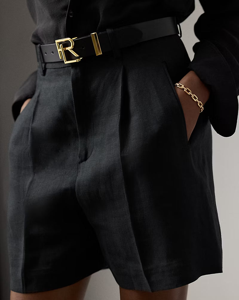 Tracy Pleated Linen Short
