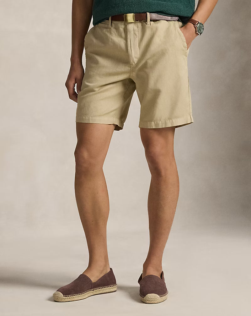 8.5-Inch Classic Fit Linen-Cotton Short