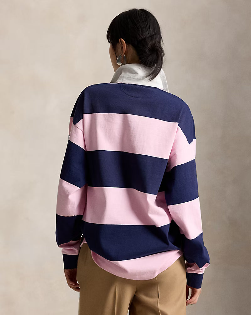 Big Fit Striped Jersey Rugby Shirt