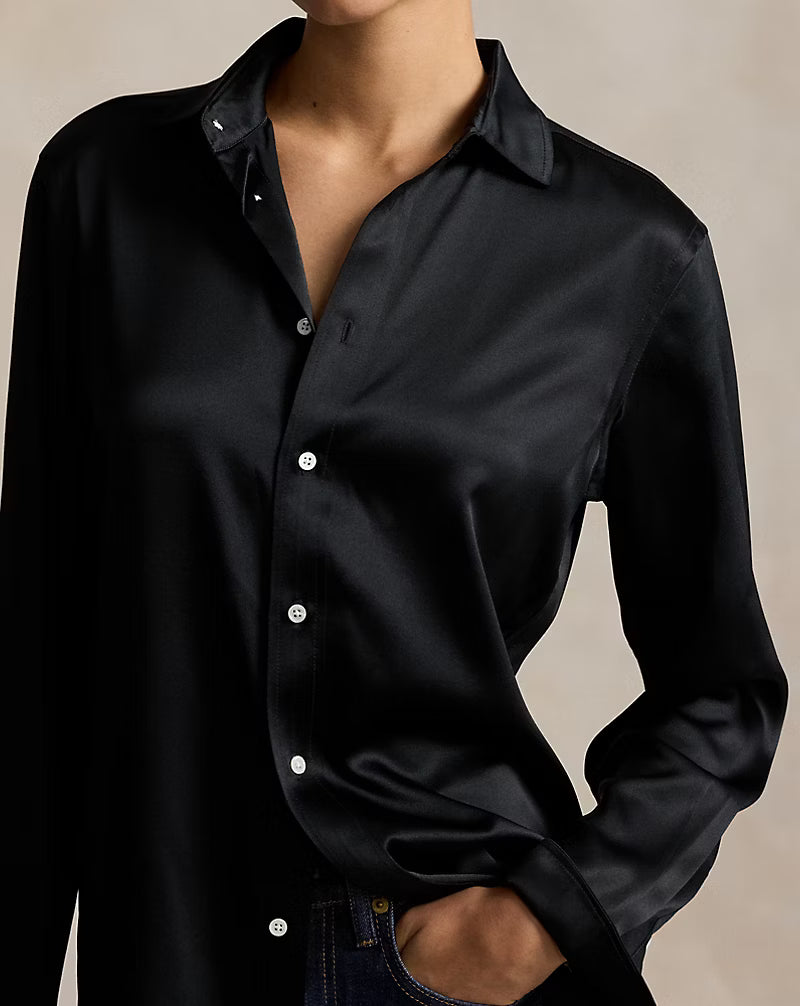 Slim Fit Silk Shirt