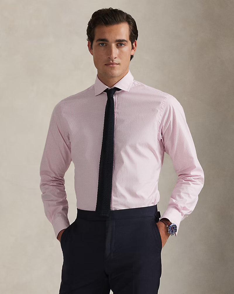 Custom Fit Striped Poplin Shirt