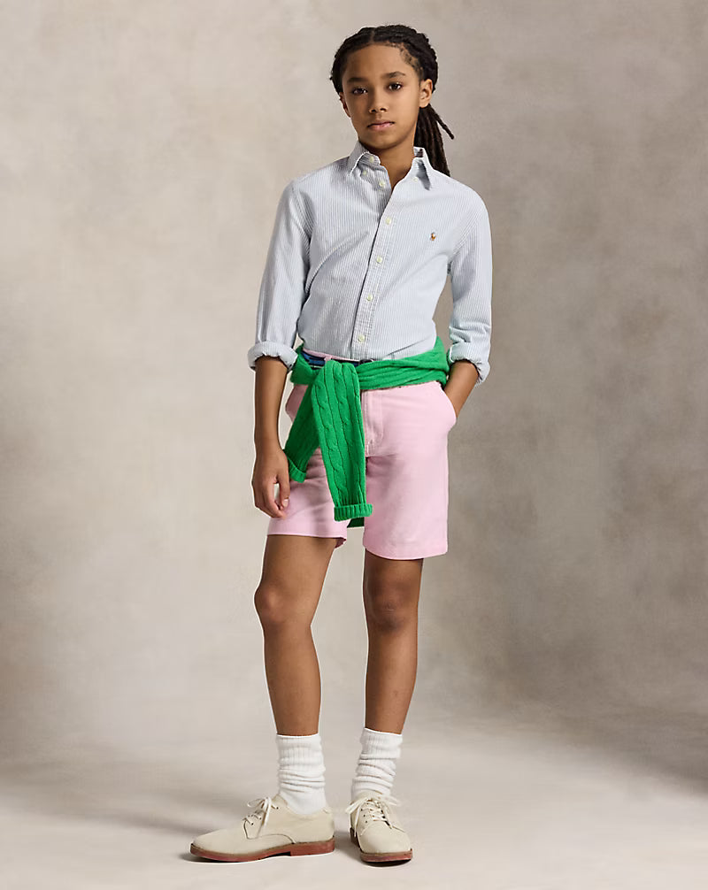 Belted Cotton Oxford Short