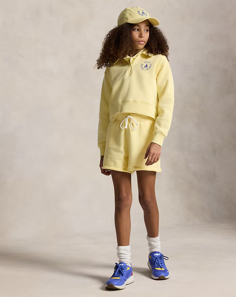 Double-Knit Collared Boxy Sweatshirt