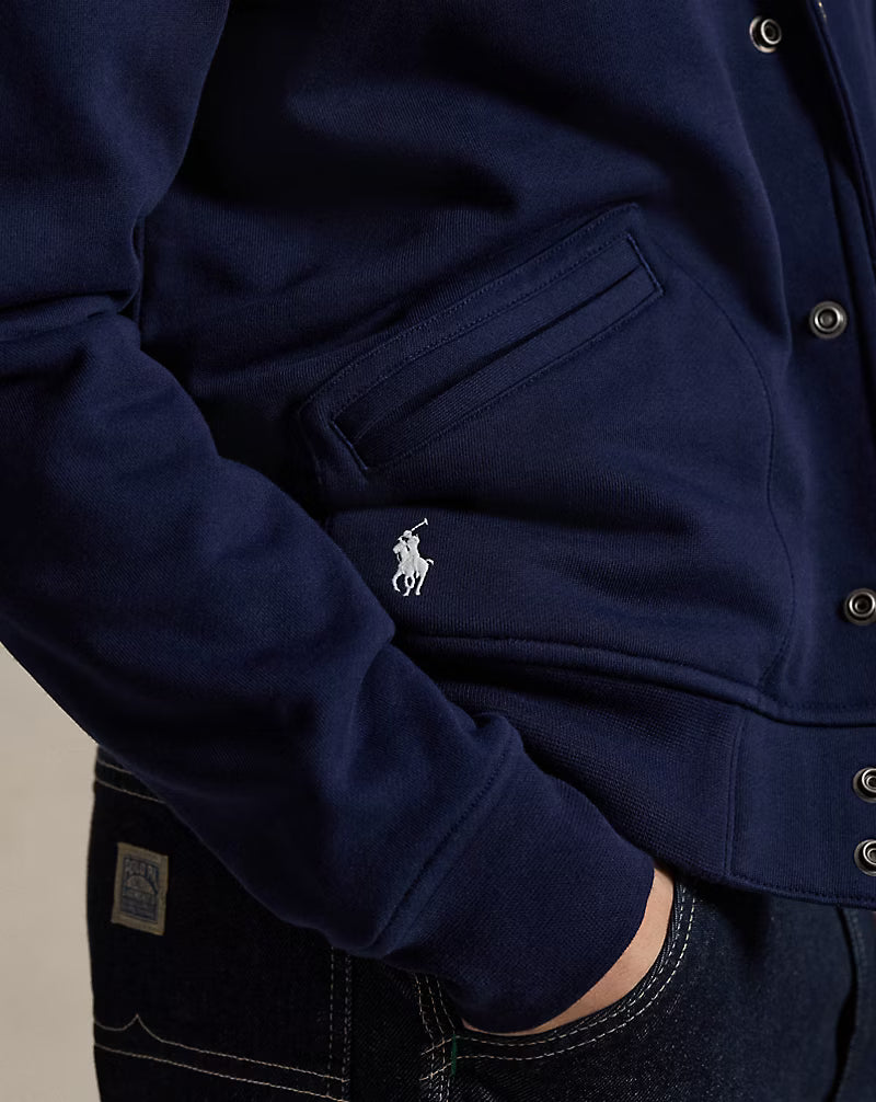 Logo Fleece Baseball Jacket
