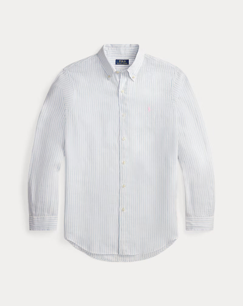 Classic Fit Striped Linen Shirt