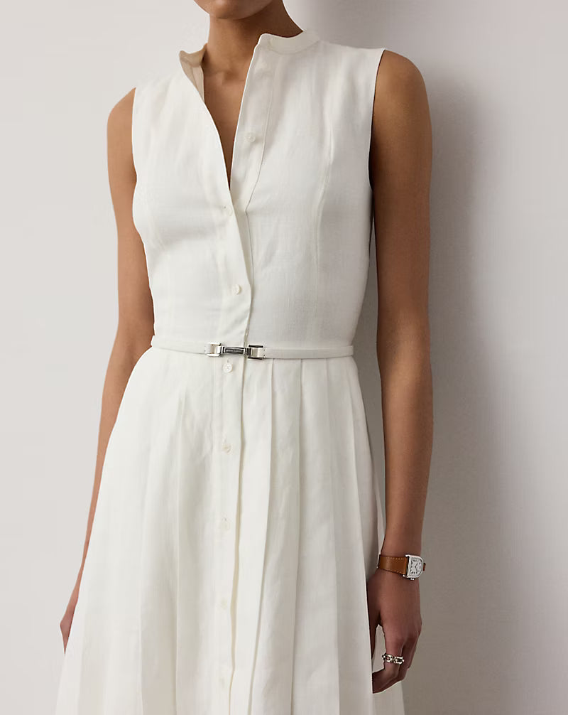 Kennedi Linen Sleeveless Day Dress