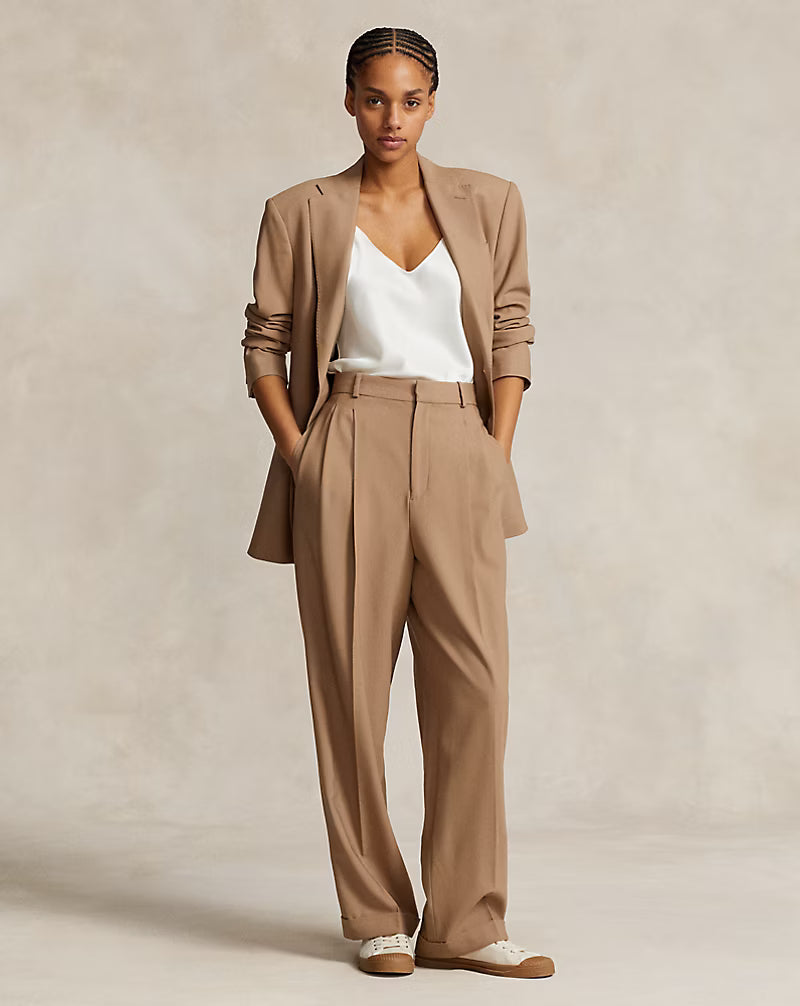 Single-Breasted Stretch Wool Blazer