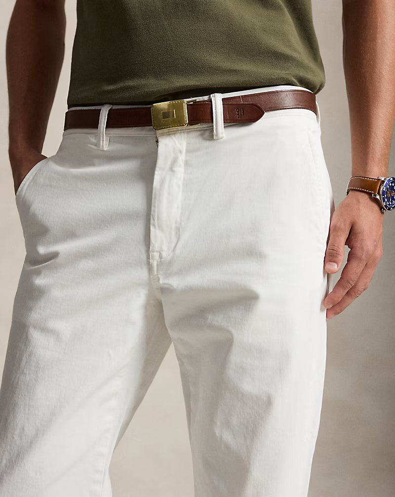 Stretch Straight Fit Washed Chino Pant