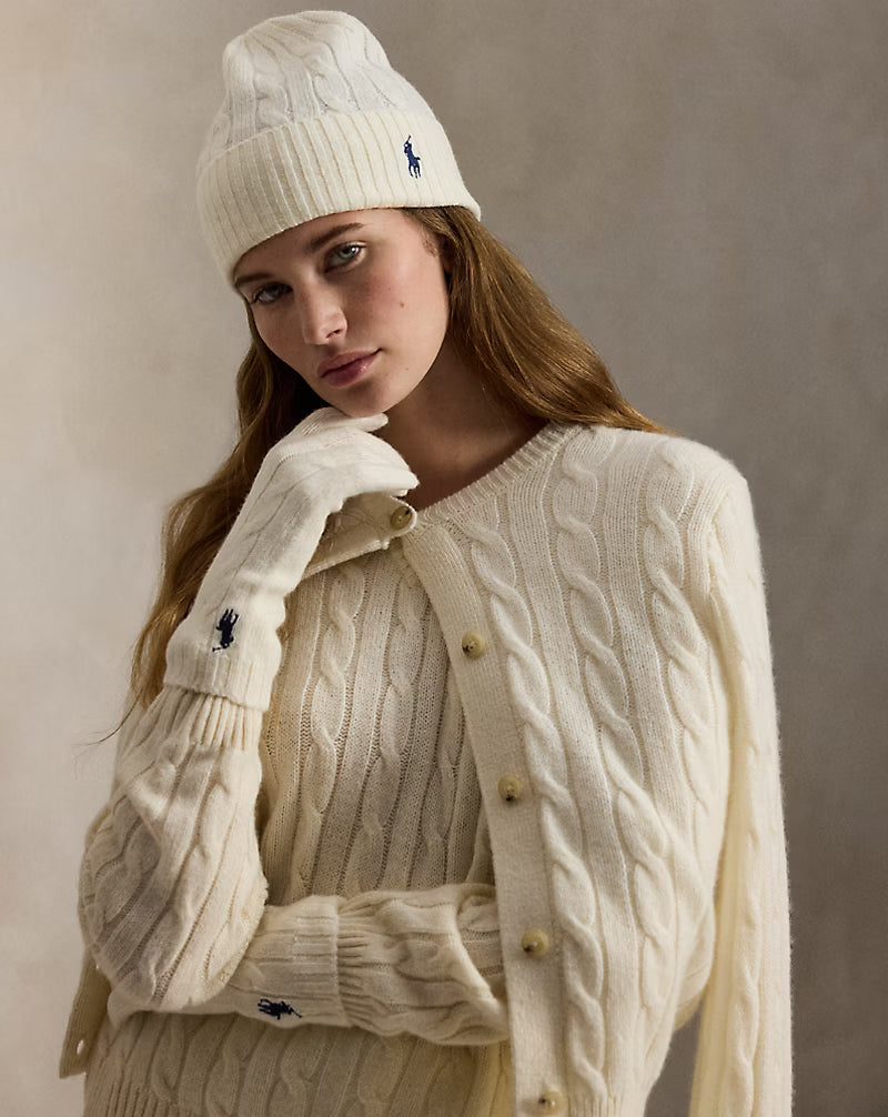 Cable-Knit Wool-Cashmere Beanie