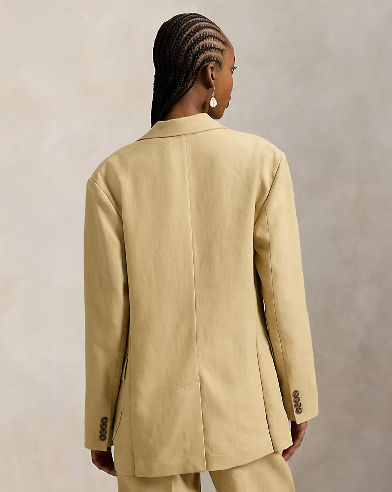 Single-Breasted Hemp Blazer