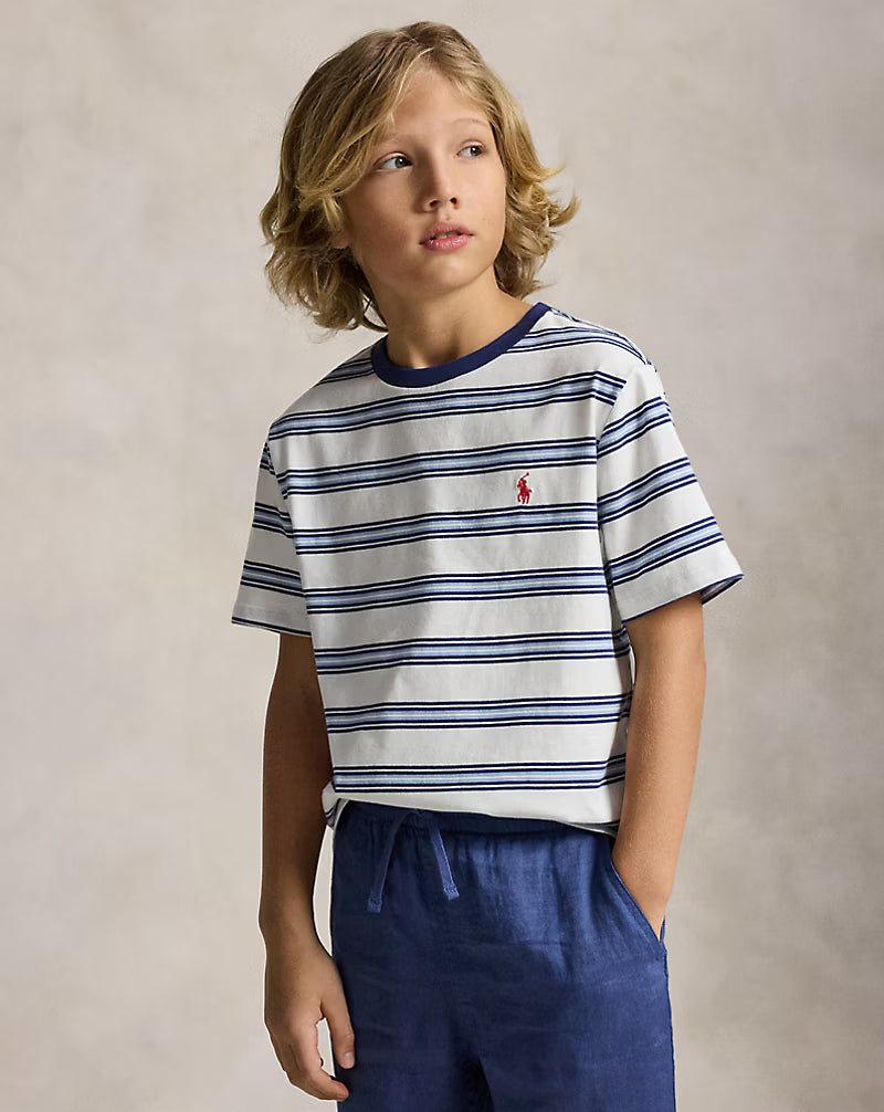 Striped Cotton Jersey Tee