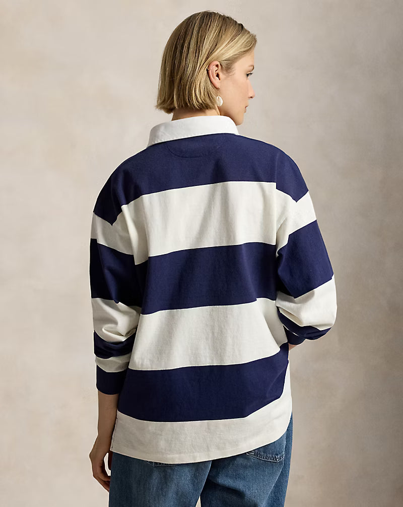 Big Fit Striped Jersey Rugby Shirt