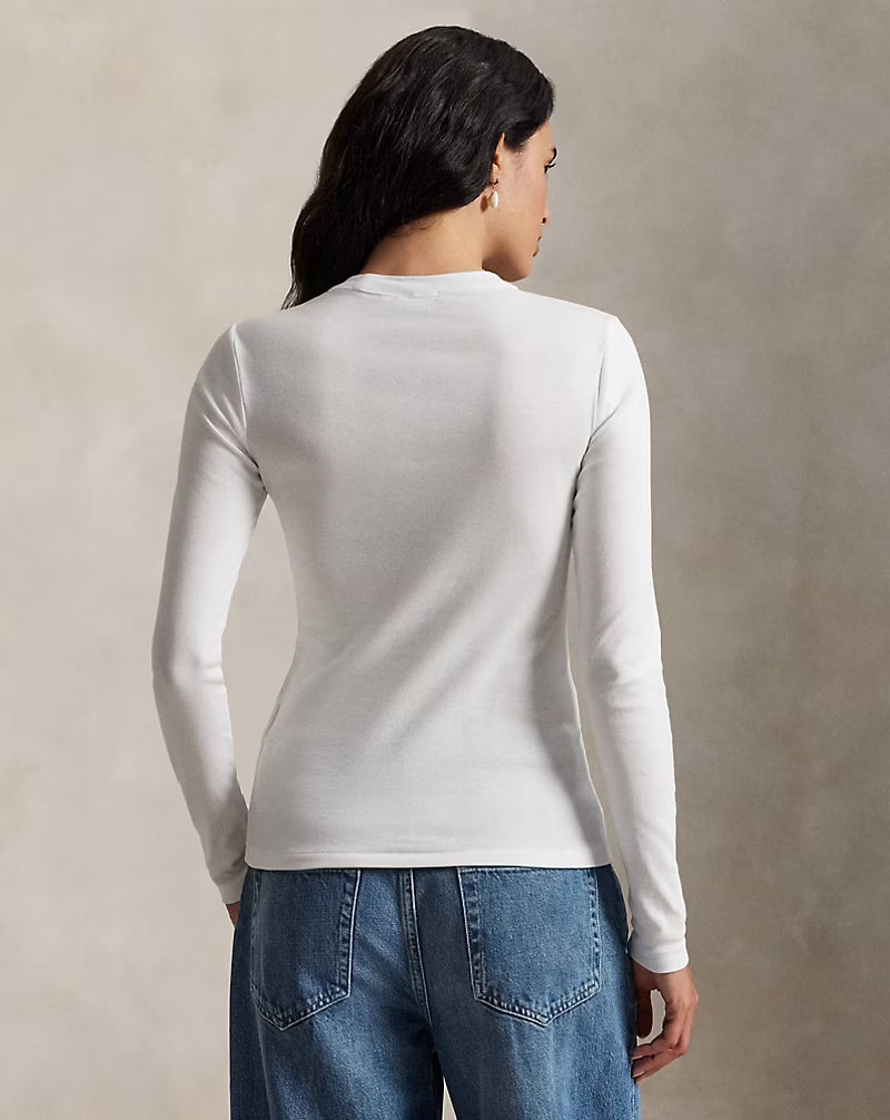 Slim Fit Cotton Long-Sleeve Tee