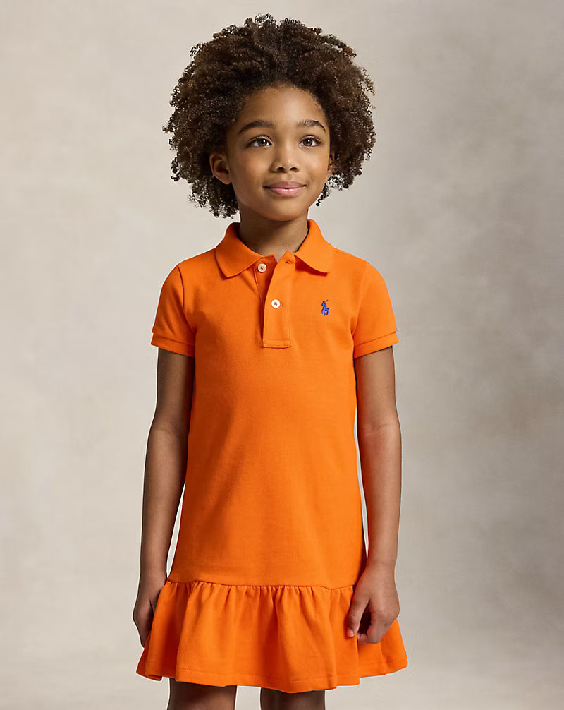 Cotton Mesh Polo Dress