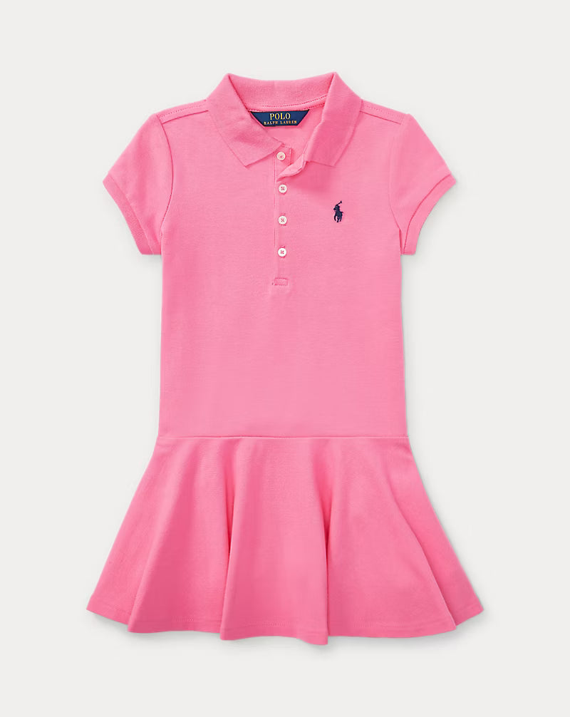 Stretch Mesh Polo Dress