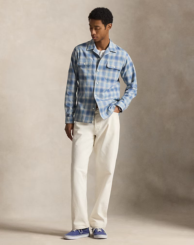 Classic Fit Plaid Camp Shirt